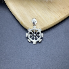 Mặt Dây Chuyền Bánh Xe Pháp Luân Bạc  925 Bạc Hiểu Minh MDN493