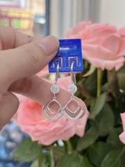 Hoa Tai Khuyên Tai Nữ Bạc 925 Dáng dài BẠC HIỂU MINH HTTH012