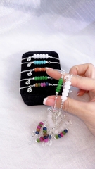 Lắc Tay Bạc Ngũ Điếu Tài Lộc May Mắn Mix Đá Phong Thủy BẠC HIỂU MINH LTU651