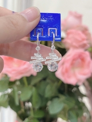 Hoa Tai Khuyên Tai Nữ Bạc 925 Dáng dài BẠC HIỂU MINH HTTH004