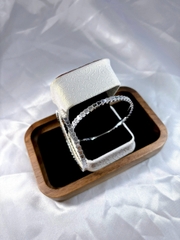 Lắc Tay Bạc Nữ kiểu phay gương lấp lánh BẠC HIỂU MINH LTU666