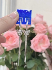 Hoa Tai Khuyên Tai Nữ Bạc 925 Dáng dài BẠC HIỂU MINH HTTH010