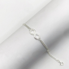 Lắc Tay Bạc Vô Cực BẠC HIỂU MINH LTU659