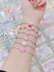 Lắc Tay Bạc Cho Bé Mix Charm Hoạt Hình Xinh Xắn Chính Hãng Bạc Hiểu Minh LTE573