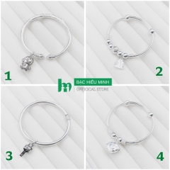 Vòng Tay Lắc Chân Bạc Ta Cho Bé Mix Charm BẠC HIỂU MINH LTE558