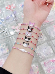 Lắc Tay Bạc Cho Bé Mix Charm Hoạt Hình Kuromi Xinh Xắn Chính Hãng Bạc Hiểu Minh LTE574