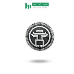 Đồng Bạc Đánh Cảm Cạo Gió Biểu Tượng Văn Miếu Quốc Tử Giám Đường Kính 3cm Bạc Ta Nguyên Chất S99 BẠC HIỂU MINH XDG24