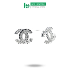 Hoa Tai, Bông Tai Bạc 925 Chữ X  Bạc Hiểu Minh HT378