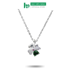 Dây Chuyền Nữ Bạc Cỏ 4 Lá May Mắn Chính Hãng BẠC HIỂU MINH DMD405