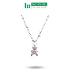 Dây Chuyền Trẻ Em Bạc 925 Hình Mặt Gấu Dễ Thương Chính Hãng Bạc Hiểu Minh DTE063