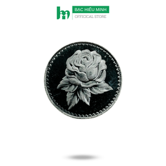 Đồng Bạc Đánh Cảm Cạo Gió Hoa Hồng Bạc Ta Nguyên Chất S99 Đường Kính 2.6cm BẠC HIỂU MINH XDG31