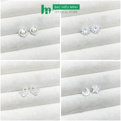 Hoa Tai Bạc 925 Đính Đá Bạc Hiểu Minh HT390