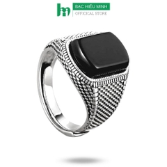 Nhẫn Nam Bạc THái Dubai Nam Tính Free Size Thương Hiệu BẠC HIỂU MINH NA607