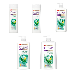 Dầu gội sạch gàu Clear mát lạnh bạc hà 170G/ 340G/ 630G/ 880G/ 1.4KG