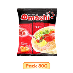 Mì khoai tây Omachi xốt bò hầm Gói 80G/ Hộp 70G/ 92G