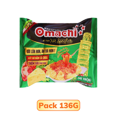 Mì trộn Omachi xốt Spaghetti Gói 91G/ 136G/ Hộp 105G