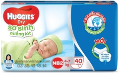 Miếng lót Huggies Newborn pads size No.2 40
