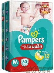 Tã quần Pamper Jumbo M60x3