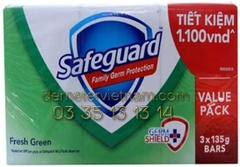 Safeguard xa phong cuc xanh huong nang mai 135g (combo 3)