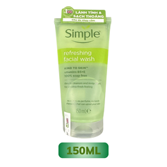 Sữa Rửa Mặt Simple Giúp Da Sạch Thoáng 150ml Kind To Skin Refreshing Facial Wash Gel