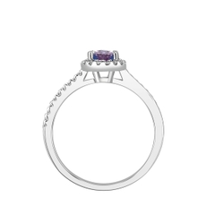 Nhẫn bạc ý 925 mạ vàng trắng đá quý ALEXANDRITE 1101 CECY