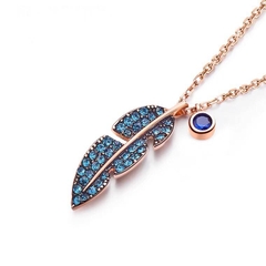 Dây chuyền Bạc ý 925 pha lê Swarovski - Leaves