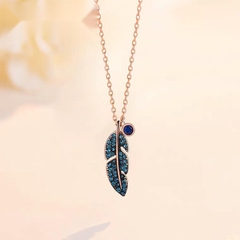 Dây chuyền Bạc ý 925 pha lê Swarovski - Leaves