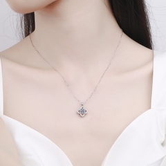 Dây chuyền Bạc ý 925 mạ vàng 18k kim cương Moissanite - 992M