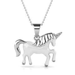 Dây chuyền bạc ý 925 pha lê Swarovski 2618 CECY  White unicorn