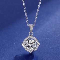 Dây chuyền kim cương Moissanite chứng nhận GRA CECY 28041