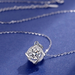 Dây chuyền kim cương Moissanite chứng nhận GRA CECY 28041