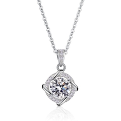 Dây chuyền kim cương Moissanite chứng nhận GRA CECY 28041