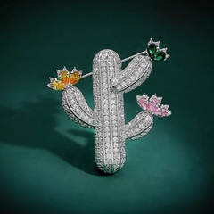 Trâm cài áo pha lê Swarovski Cactus 1135