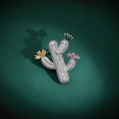 Trâm cài áo pha lê Swarovski Cactus 1135