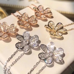 Dây chuyền bạc ý 925 - Flower Swarovski CECY