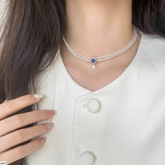 Dây chuyền chocker mix đá nữ tính sang trọng CECY 2501