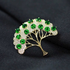 Trâm cài áo pha lê Swarovski Green trees 1203