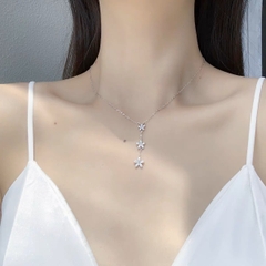 Dây chuyền bạc ý 925 pha lê Swarovski  mặt bong hoa nhỏ xinh CECY 14061