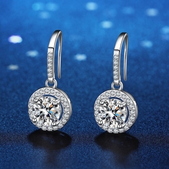 Khuyên tai kim cương MOISSANITE chứng nhận GRA 6li5 CECY 18033