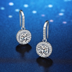 Khuyên tai kim cương MOISSANITE chứng nhận GRA 6li5 CECY 18033