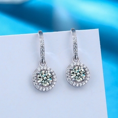 Khuyên tai kim cương MOISSANITE chứng nhận GRA 6li5 CECY 18033