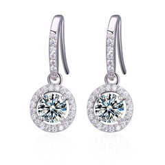 Khuyên tai kim cương MOISSANITE chứng nhận GRA 6li5 CECY 18033