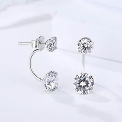 Khuyên tai bạc ý 925 pha lê Swarovski nữ tinh tinh tế CECY K3139