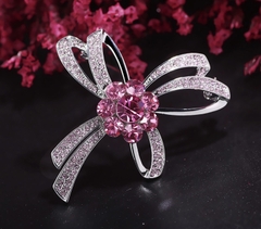 Trâm cài áo pha lê Swarovski CECY -Flower Pink