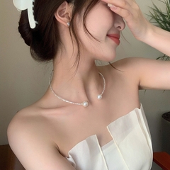 Vòng cổ chocker nữ bạc ý 925 kiểu dáng Hàn Quốc sang trọng CECY 1801