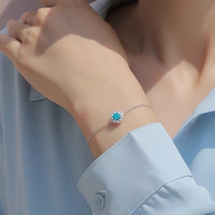 Lắc tay bạc ý 925 kim cương Moissanite 17101