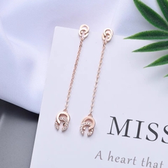 Bộ trang sức pha lê Swarovski mạ vàng 18k Dây chuyền Bông tai Chic CECY - 27021