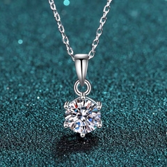 Dây chuyền Bạc ý 925 kim cương Moissanite  5li kiểm định GRA CECY M1415