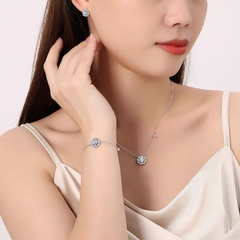 Lắc tay Kim cương Moissanite 5li kiểm định GRA Bạc ý 925 CECY M06091