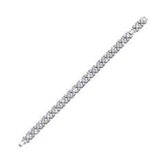 Lắc tay bạc ý 925 mạ vàng trắng pha lê Swarovski cao cấp CECY - 2812